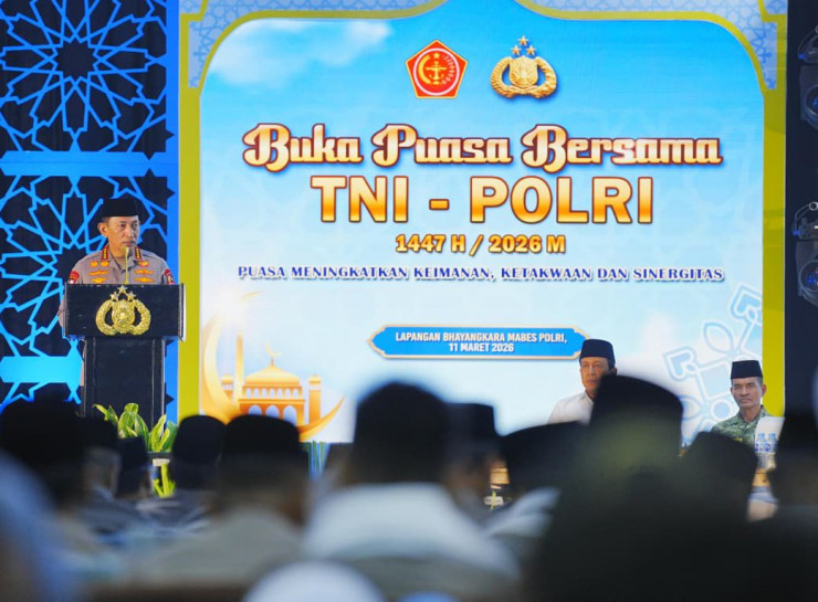 Buka Puasa Bersama TNI-Polri, Kapolri Tegaskan Sukseskan Program Presiden