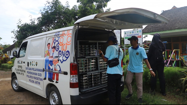 Awal Tahun 2026 3 SPPG Polres Magetan Kembali Salurkan Program MBG