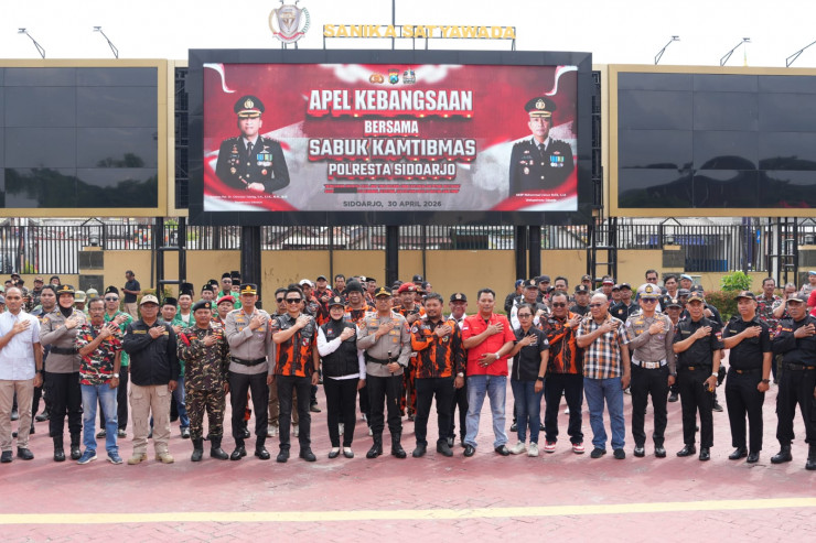 Polresta Sidoarjo Gelar Apel Sabuk Kamtibmas, Perkuat Sinergi Lintas Sektoral